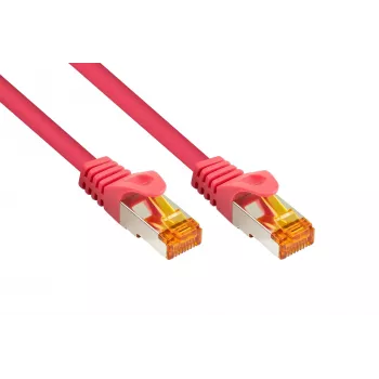 KABELMEISTER Cat.7 S/FTP tinklo kabelis RJ45, TPE apvalkalas, be halogenų, magenta, 1,5 m