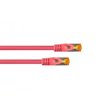 KABELMEISTER Cat.7 S/FTP tinklo kabelis RJ45, TPE apvalkalas, be halogenų, magenta, 1,5 m