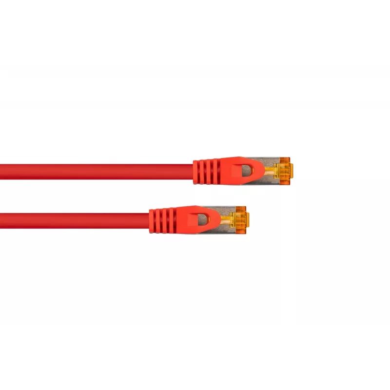 Kabelmeister Cat.7 S/FTP RJ45 tinklo kabelis, TPE apvalkalas, be halogenų, raudonas, 5m