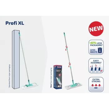 LEIFHEIT Profi XL Micro Duo 42 cm grindų šluota su sulankstomu kotu