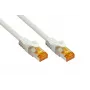Kabelmeister Cat.7 S/FTP tinklo kabelis RJ45, TPE apvalkalas, be halogenų, baltas, 1m