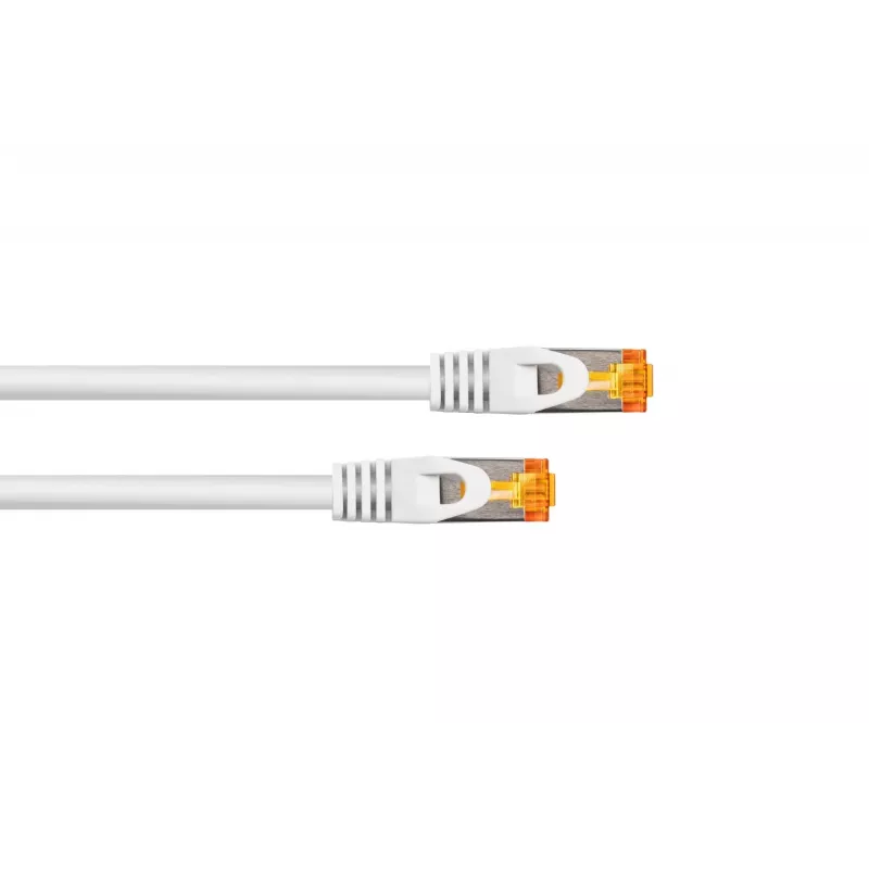 Kabelmeister Cat.7 S/FTP tinklo kabelis RJ45, TPE apvalkalas, be halogenų, baltas, 1m