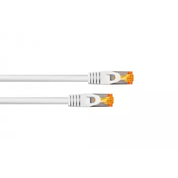 Kabelmeister Cat.7 S/FTP tinklo kabelis, RJ45, TPE apvalkalas, be halogenų, baltas, 1,5 m