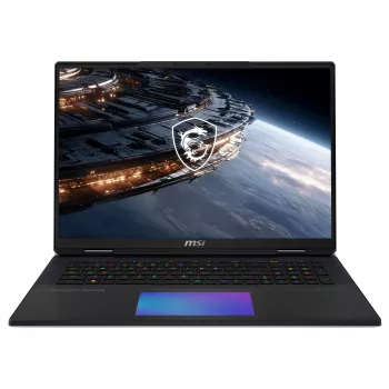 MSI Titan 18 HX A2WJ-1410FRY žaidimų nešiojamas kompiuteris, 18 colių UHD+ Mini LED 240Hz, Intel Core Ultra 9 290HX Plus, 64GB DDR5, 2TB SSD, GeForce RTX 5090 24GB, Windows 11 Pro, prancūziška AZERTY klaviatūra