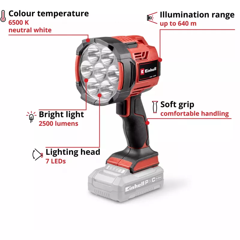 Einhell TE-CL 18/2500 Li Solo akumuliatorinė LED darbo lempa (tik įrankis)