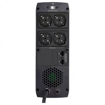 FSP ST 850 bokštinis 850VA 510W linijinis-interaktyvus UPS su RJ45 apsauga ir 4 Schuko lizdais