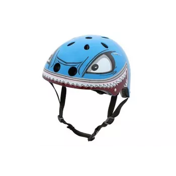 Hornit Shark vaikiškas dviračių šalmas su LED apšvietimu, mėlynas/pilkas, 48-53 cm