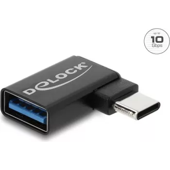 Delock USB 10 Gbps USB Type-C™ (vyriškas) į USB Type-A (moteriškas) adapteris, kairės pusės kampu