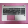 HP ProBook 450/455 G6/G7 viršutinis dangtis su prancūziška AZERTY klaviatūra, be išmaniosios kortelės skaitytuvo, Natural Silver