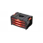 QBRICK SYSTEM PRO DRAWER 3 Toolbox 2.0 Basic modulinė laikymo dėžė su 3 negiliomis stalčiais, juoda/raudona, metaliniais kreiptuvais, 15 kg bendra apkrova