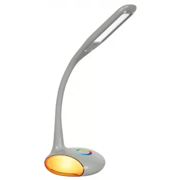 Activejet VENUS RGB pilkos spalvos LED stalinė lempa su spalvų kintančiu pagrindu ir USB įkrovimu