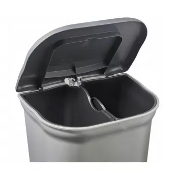 KEEEPER Torge pedal bin atliekų rūšiavimui 2x11L šviesiai sidabrinės spalvos