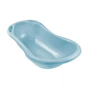 KEEEPER kūdikių vonelė 84cm Wiktoria Pure mėlyna – ergonomiška neslystanti vonelė su vandens išleidimo kamščiu, BPA-free PP, 25L