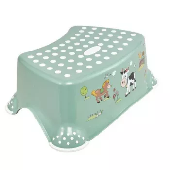 KEEEPER Tomek Funny Farm laiptelio suoliukas 40,5x28,5x14 cm, žalias
