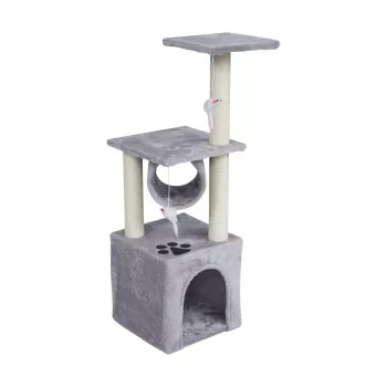 REBEL RA-1002 ZOO ėdžių draskymo stulpas 92 cm, pilkas