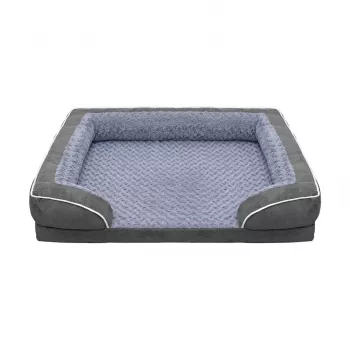 REBEL ANIMALS Premium gyvūnų sofa-lova šunims ir katėms, 89x63x18 cm, antracito spalvos