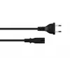 Kabelmeister Euro maitinimo laidas Type C į C7/Euro 8 lizdą, juodas, 0,75mm², 1,5m