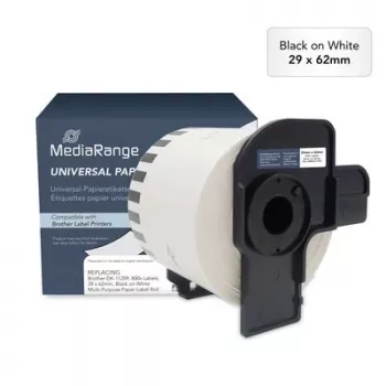 MediaRange DK-11209 suderinamos tiesioginės terminės etiketės 29x62mm 800 vienetų baltos