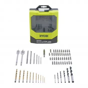 RYOBI RAK69MiX 69 dalių grąžtų ir atsuktuvų antgalių rinkinys