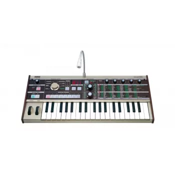 Korg microKORG analoginis modeliavimo sintezatorius su 37 mini klavišais ir vokoderiu, pilkas