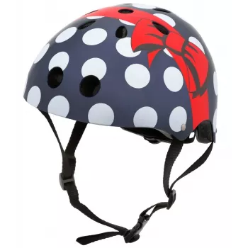 Hornit POM913 Polka Dot daugiafunkcis šalmas vaikams, 53-58 cm, juodas/mėlynas/raudonas/baltas