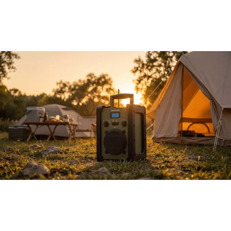 Blaupunkt PP35BT išgyvenimo nešiojamasis radijas su Bluetooth, saulės baterija, rankiniu generatoriumi, power bank funkcija ir žibintuvėliu