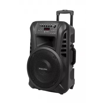 KRUGER & MATZ KM1712 40W aktyvi garso kolonėlė su 2 UHF belaidžiais mikrofonais, Bluetooth, USB, SD, FM radijas