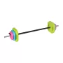 REBEL RBA-2336 20 kg štangos rinkinys su bituminėmis lėkštėmis, 140 cm strypu, srieginiais fiksatoriais, juodas
