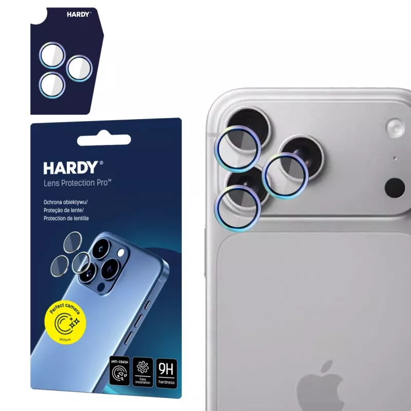 3MK PROTECTION Apple iPhone 18 Pro / 18 Pro Max HARDY Lens Protection Pro Rainbow objektyvo apsauga