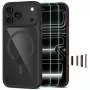 TECH-PROTECT MAGONE MagSafe dėklas ir grūdintas stiklas 2 vnt. rinkinys iPhone 17 Pro Max / 18 Pro Max - juodas/permatomas