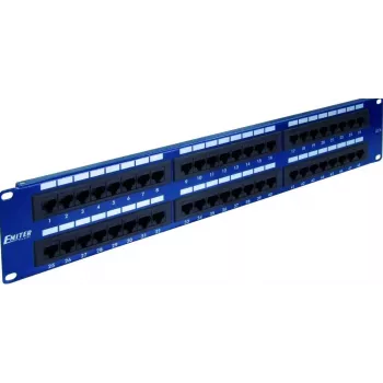 EMITERNET PANEL 19, 48XRJ45 UTP CAT.5E (2U) BLUE DCN/PPFA652K488C5E