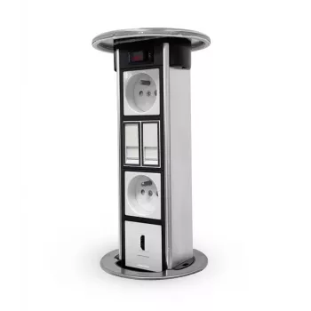 LEGRAND EM/HU-STP-1S-3EU stalinė tuščia kolonėlė 8 moduliams, aliuminis/juoda
