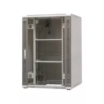 EmiterNet Top 24U laisvai stovinti serverinė spinta, 800x800x1180 mm, stiklinėmis priekinėmis durelėmis, juoda EM/SH05D-8824
