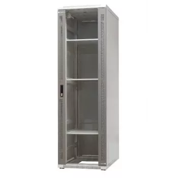 EMITER EmiterNet Top 42U laisvai stovinti serverinė spinta, 600x1000x1980 mm, stiklinės priekinės durelės, juoda EM/SH05D-6042