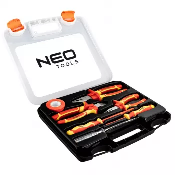 NEO TOOLS 7 dalių izoliuotų replių ir atsuktuvų rinkinys 1000V VDE