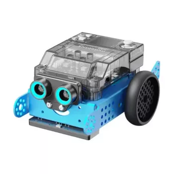 xTool mBot2 V1.0 edukacinis robotas su CyberPi, Wi-Fi, Bluetooth, enkoderiniais varikliais, keturių spalvų RGB jutikliu, ultragarsiniu jutikliu, įkraunama baterija, suderinamas su LEGO