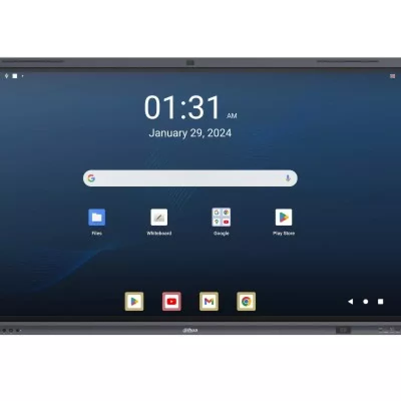 Dahua DHI-LPH65-MC480-U 65 colių 4K interaktyvus jutiklinis ekranas su Android 13, EDLA sertifikatu, 40 taškų IR jutikliu, 48MP kamera, 8 masyvo mikrofonu, Wi-Fi 6, 8GB RAM, 128GB atmintimi