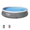 Bestway Fast Set 57376 apvalus pripučiamas baseinas, 7,340 L, pilkas