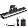 Artesia Performer 88 klavišų pusiau svertinis skaitmeninis pianinas su garsiakalbiais, garso pedalais ir USB MIDI - juodas
