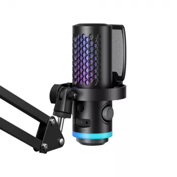 BOYA CastMic G40Bz žaidimų mikrofonas su rankena, laidinis USB-C - juodas