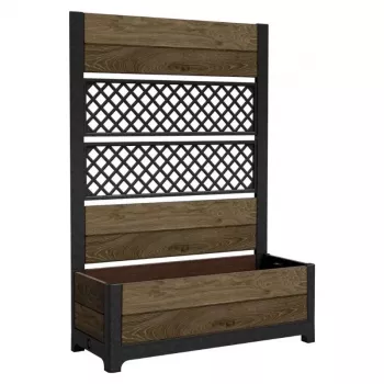 KETER Deco Tulip 110L 2-Rhombus Walnut Mesh gėlių vazonas