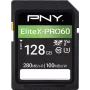 PNY EliteX-PRO60 atminties kortelė 128GB Video Class V60 UHS-II U3 Class10 MicroSDXC