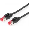 Dätwyler 21.05.0005 Cat 6 S/FTP tinklo kabelis, RJ-45 male to RJ-45 male, 0,5 m, juodas, LSZH, 10 Gbps