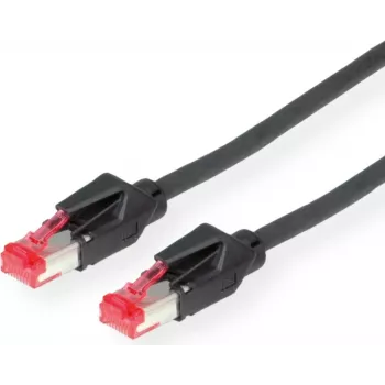 Dätwyler 21.05.0005 Cat 6 S/FTP tinklo kabelis, RJ-45 male to RJ-45 male, 0,5 m, juodas, LSZH, 10 Gbps