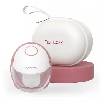 Momcozy M6 nešiojamas krūties pientraukis - raudonas