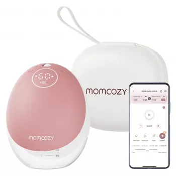 Momcozy M9 nešiojamas elektrinis pieno siurblys - raudonas