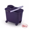 MERY Bucket 14L su užmaunamais ratukais, purpurinės spalvos