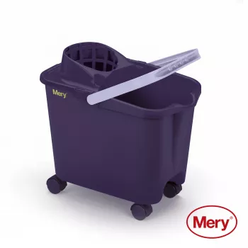 MERY Bucket 14L su užmaunamais ratukais, purpurinės spalvos