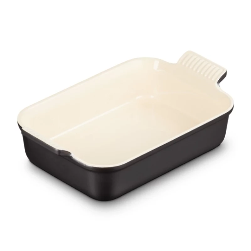 Le Creuset Rectangular Heritage Stoneware 26x19cm / 2,4L juodas