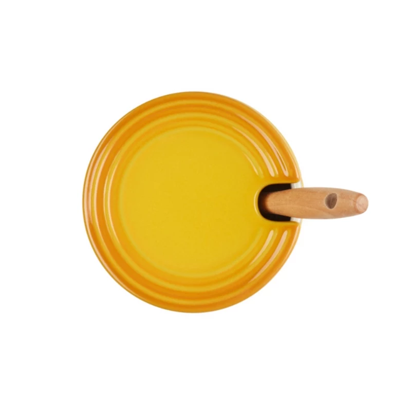 LE CREUSET medaus puodas su šaukštu 420ml keramikinis geltonas